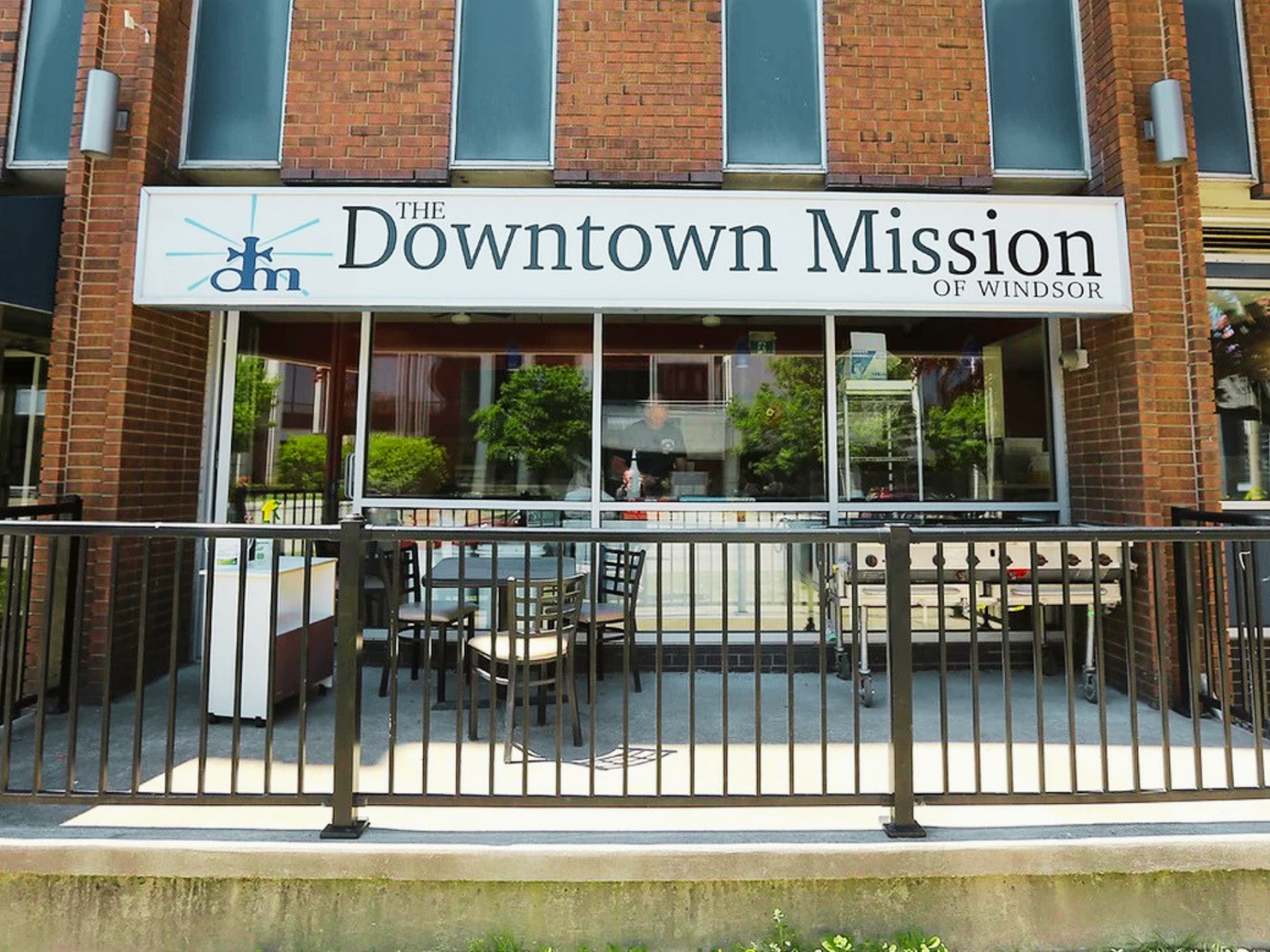 Storefront of downtown mission of windsor